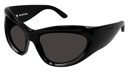 Balenciaga BB0228S-001 64 Sunglass BLACK-BLACK-GREY