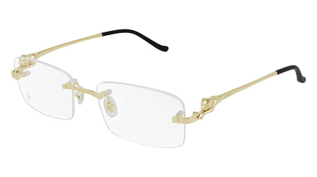 Cartier CT0281O-001 54 Optical Frame GOLD-GOLD-TRANSPARENT