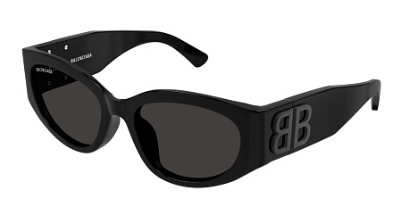 Balenciaga BB0324SK-001 55 Sunglass BLACK-BLACK-GREY Balenciaga BB0324SK-001 55 Sunglass BLACK-BLACK-GREY