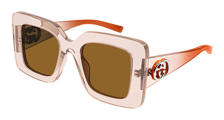 Gucci GG2025S-004 49 Sunglass PINK-PINK-BROWN