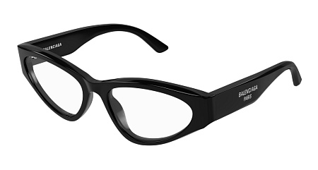 Balenciaga BB0391O-001 56 Optical Frame BLACK-BLACK-TRANSPARENT