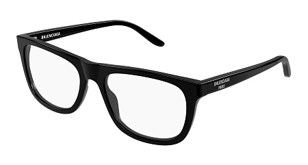 Balenciaga BB0498O-001 56 Optical Frame BLACK-BLACK-TRANSPARENT