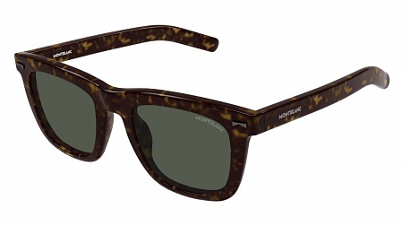 Montblanc MB0226S-002 53 Sunglass HAVANA-HAVANA-GREEN