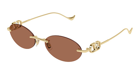 Valentino VG0032S-002 53 Sunglass GOLD-GOLD-BROWN