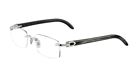 Cartier CT0049O-002 53 Optical Frame SILVER-BLACK-TRANSPARENT