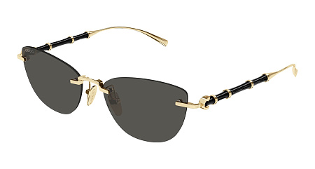 Gucci GG2063S-002 55 Sunglass GOLD-GOLD-GREY