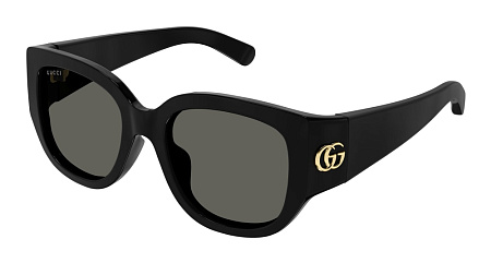 Gucci GG1599SA-001 52 Sunglass BLACK-BLACK-GREY
